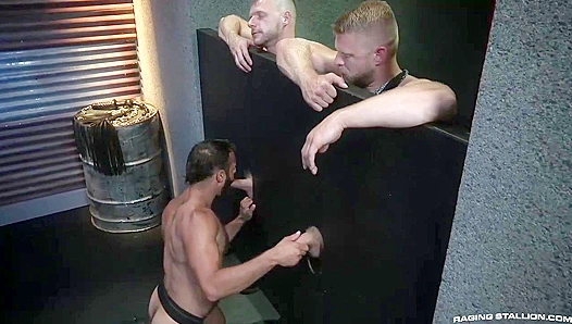 Logan Stevens Overwhelmed by Three Thick-Cocked Stallions – RagingStallion