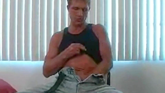 Steamy Spurt: Halston Unleashes Thick Load on Floor in Lecherous Gay Encounter