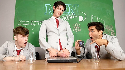 Morgxns Steamy Office Tryst: Thick Cock Engulfed in Lustful Gay Threesome