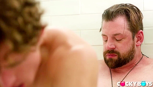 Steamy Shower Brawl: Andrew Stark, Greyson Myles, and CockyBoys Hung Stud Get Ripped