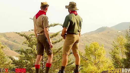 Adam Snows Woodland Orgy: Three Hung Men Feast on His Tight Hole – Gay XXX