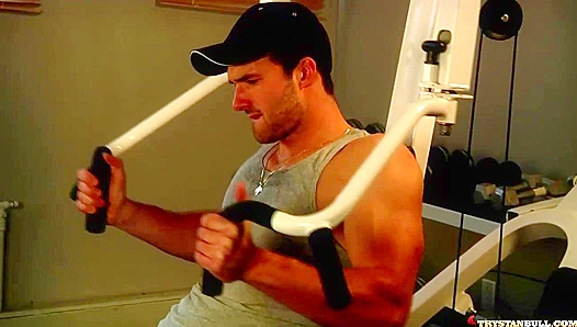 Flexing Muscle Beauty in Sweat-Soaked Home Workout - Tempting Fitness Flava for Hungry