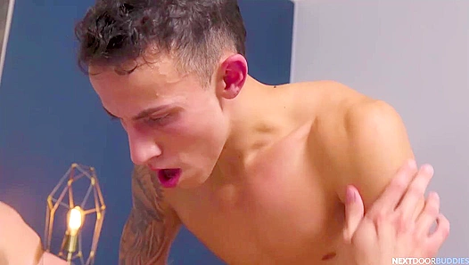 Steamy Neighborly Encounter: Dess Hung Michael Flexes Goes Deep into Tight Ass - 18+