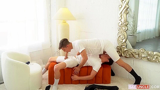 Forbidden Flame Ignites Nicks Deep Throating Urges: Benvis Tight Hole Sets His Missionary