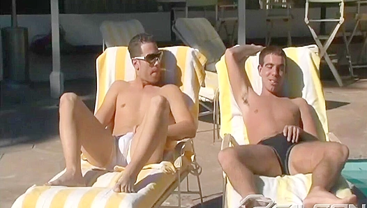 Steamy Poolside Pounding: Danny Parker and Kevin Cavallies Raw Anal Affair