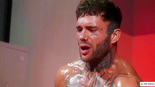 Steamy Sweat-Slick Threesome: Fox Harts Raw Passion Ignites – EdgyBoyz 18+