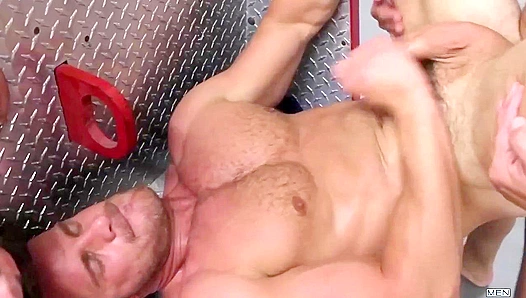 Rocco Reed Battles Colby Jansen for Fireman Fantasy - Throat-Ripping Blowjob Explosive
