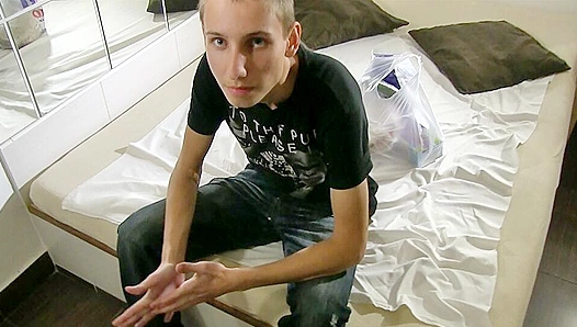 Slender Czech Lad Takes Big Cock Deep in Tiny Shower - XXXGay