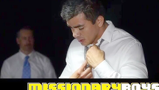 Latino Daddy Dominates Elders Tight Rear in Deep Missionary Threesome - Missionary Boys