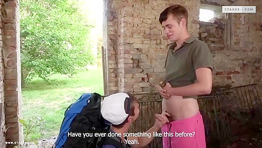 Steamy Interracial Threesome: Oliver Novak Takes Garrett Walkers Thick Cock Deep - GayXXX