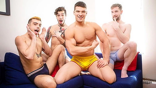 Thyle Knoxx Sean Peek Unleash Raw Lust in Hardcore Gang Bang Frenzy – Pounding Ass Till