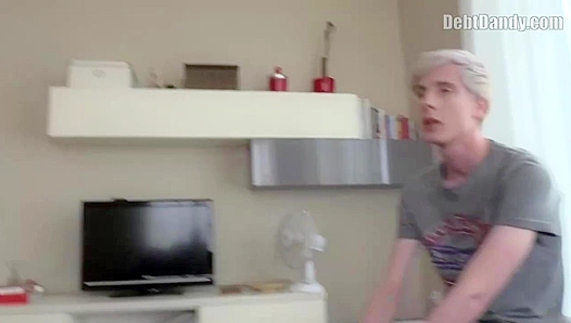 Bleached Blonde Boy Sucks and Takes Hard Dick as Debt Payment – Dandy Gets Pounded