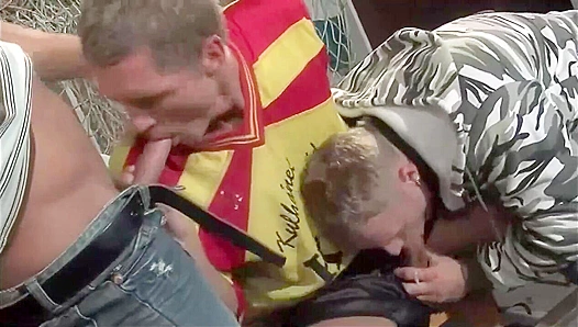 Robby Drives Johan Crazy as They Slam into Mikis Squeezing Tight Boyhole - GayXXX