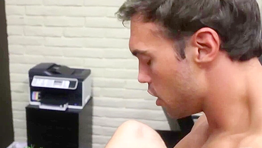 Steamy Office Tryst: Rocco Tommy Ignite Urgent Lust in the Cubicle
