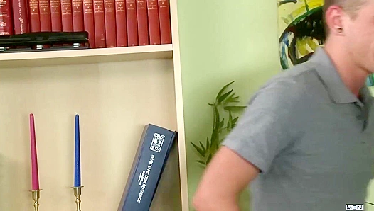 Steamy Student Lust: Trenton Ducatis Feasts on Alexander Greenes Thick Cock in the Locked
