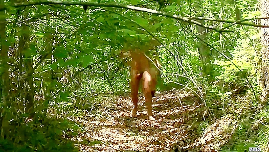 Straight Dudes Unleash Their Wild Side: Nude Hike Ends in Sizzling Trailside Throat Fuck