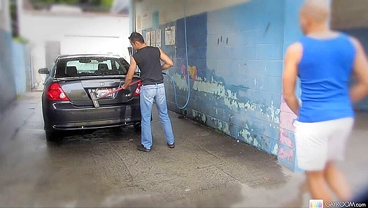 Emilio Sands Gets Drenched in Hot, Sticky Spunk at the Soapy Carwash – Naughty Load Scene