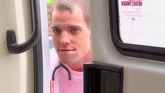 Emergency Room Throbs: Alex Stevens Sucks Julians Huge Cock Amidst Ambulance Chaos – 18+