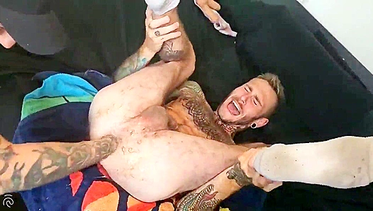 Deep Throat Frenzy: His Hole Stuffed Tight as Fist Pounds Away, Cumming Hard