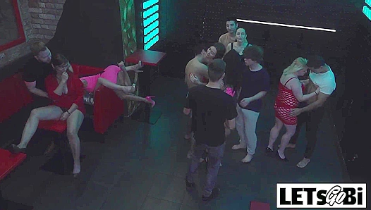 Steamy Disco Frenzy: Bi Boys Go Bareback - Unbridled Passion Ignites Under the Glowing