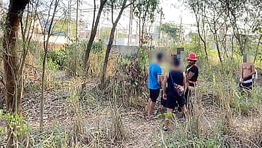 Steamy Forest Encounter: Muscular Guards Tight Hole Stretched by Hung Woodsmen –