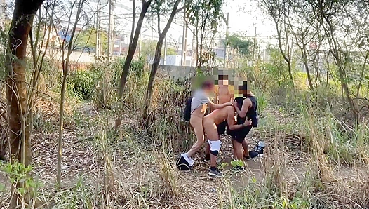 Steamy Forest Encounter: Muscular Guards Tight Hole Stretched by Hung Woodsmen –
