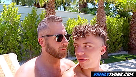 Stepdads Spicy Sweat Ignites Stepsons Curiosity - Poolside Affair Unfolds