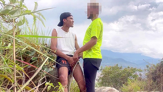 Sweaty Strangers Hook Up on the Side of the Road After Intense Gay Fitness Session -