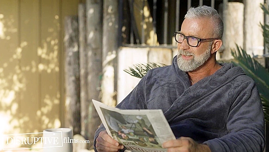 Steamy Encounter: Silver Fox Takes Virgin Hole in Raw, Passionate Threesome with Sexy