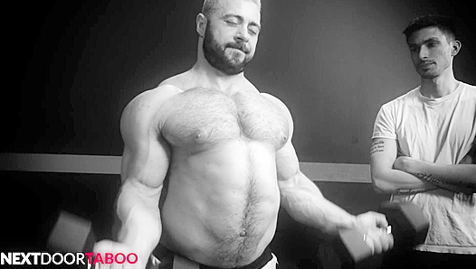 Forbidden Fling: Hunky Neighbors Muscular Ass Gets Stretched by Tattooed Stepdad Jock