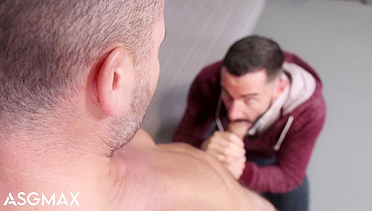 Brawny Beefcakes Unite: Thick Dicked Stud Overpowers Lean Muscle Hunk – PrideStudios 18+