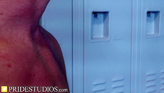 Kyles Huge Latin Beef Swallows Deep as Marco Lorenzo Gags on His Thick Shaft