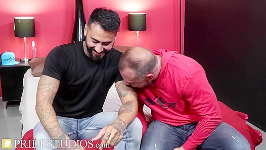Rikk Yorks Pleasure Intensifies as He Takes Max Sargents Huge, Veiny Cock for a Wild