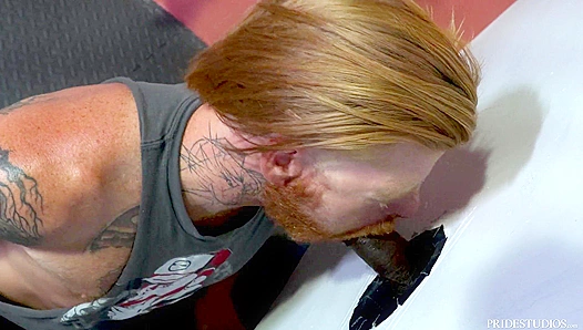 Tattooed Gingers BBC Glory Hole Thrill: Massive Dick Enters Raw - Hot Interracial Orgy