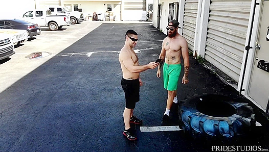 Pounding Endurance Pays Off: Victorious Jock Forces Defeated Rival to Worship His
