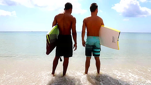 Beachside Bait: DylanLucas Plows His Buff Surfer Buddys Hole in a Steamy Beach Hut