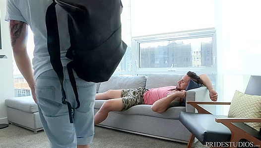 Awakened by a Hung Teens Oral Worship, Daddy Savoring the Steamy Encounter with His