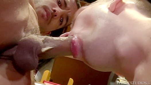 Hunky Muscleman Devours Rugged Ebony Beefcock - Deep Throated Orgy