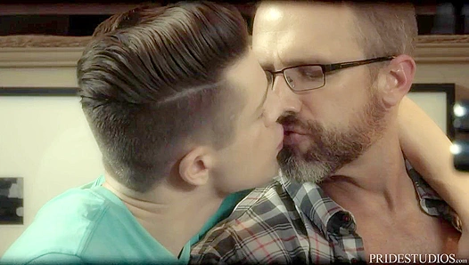 DylanLucas Innocent Twink Swallows Every Thick Inch of Daddy Dirks Hung Massive Cock