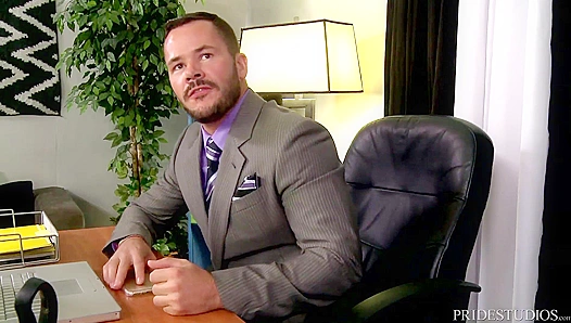 Office Heat: Two Thick Daddies Hammer Office Boys Ass in Afternoon Threesome – 18+