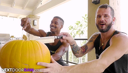 Adrian Hart Devours Hung Thugs Monster Cock Raw on Halloween Night - Ruthless anal