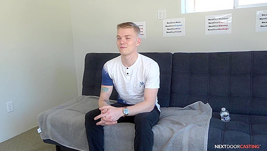 Steamy Casting Call: Hunky Twink Kyle Brants Gets Naughty for NextDoorCasting