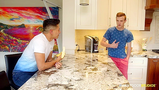 Intruders Surprise: Curious Little Stepbro Learns to Love Big Brothers Thick Cock