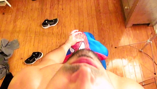 Superheros Tight Rear Exposed and Devoured in Steamy Gay Encounter