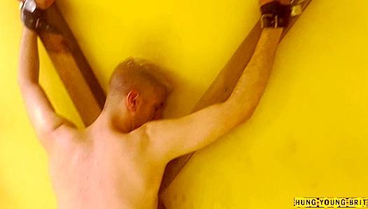 Bound Boys Bukkake Banging: Strangers Slam Unprotected on His Face Hole