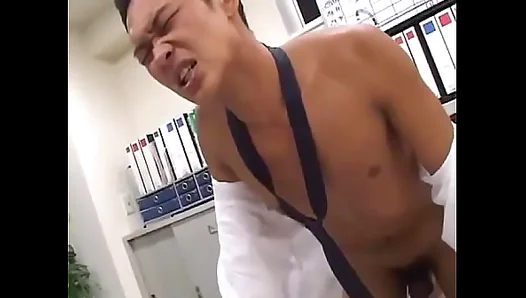 Asian Coworkers Desperate Throat Pleasure: Office Stud Gets Deeply Sucked by His Sexy