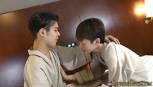 Steamy Asian Boy Devours Horny Teens Hard Cock in Explicit 18+ Threesome