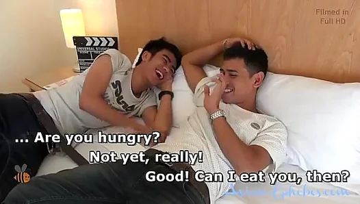 Steamy Asian Threesome: Nui Devours Every Second of this Sweaty, Muscular Gay Orgy – 18+