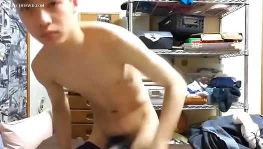 SteamyGaySessions: Asian Cuties Pleasured Moans Fill the Air as He Bounces on Thick Cock