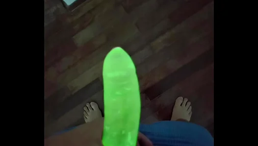 Neon Glow Illuminates Steamy Condo Encounter: Brazilian Studs Solo Seduction